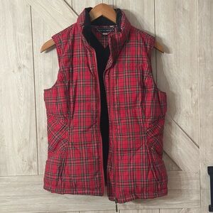 Tommy Hilfiger Red Plaid Vest